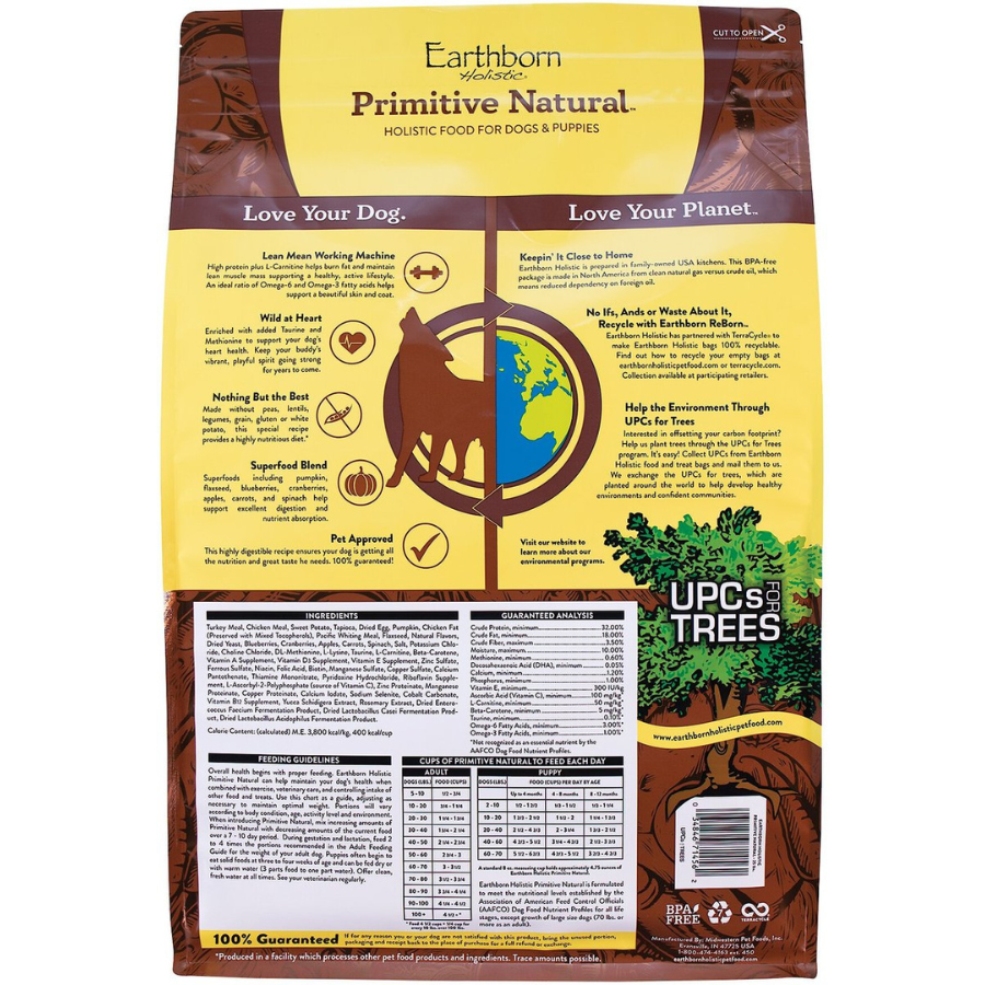 Earthborn Holistic Primitive Natural Grain-Free Natural Dry Dog Food - Mutts & Co.