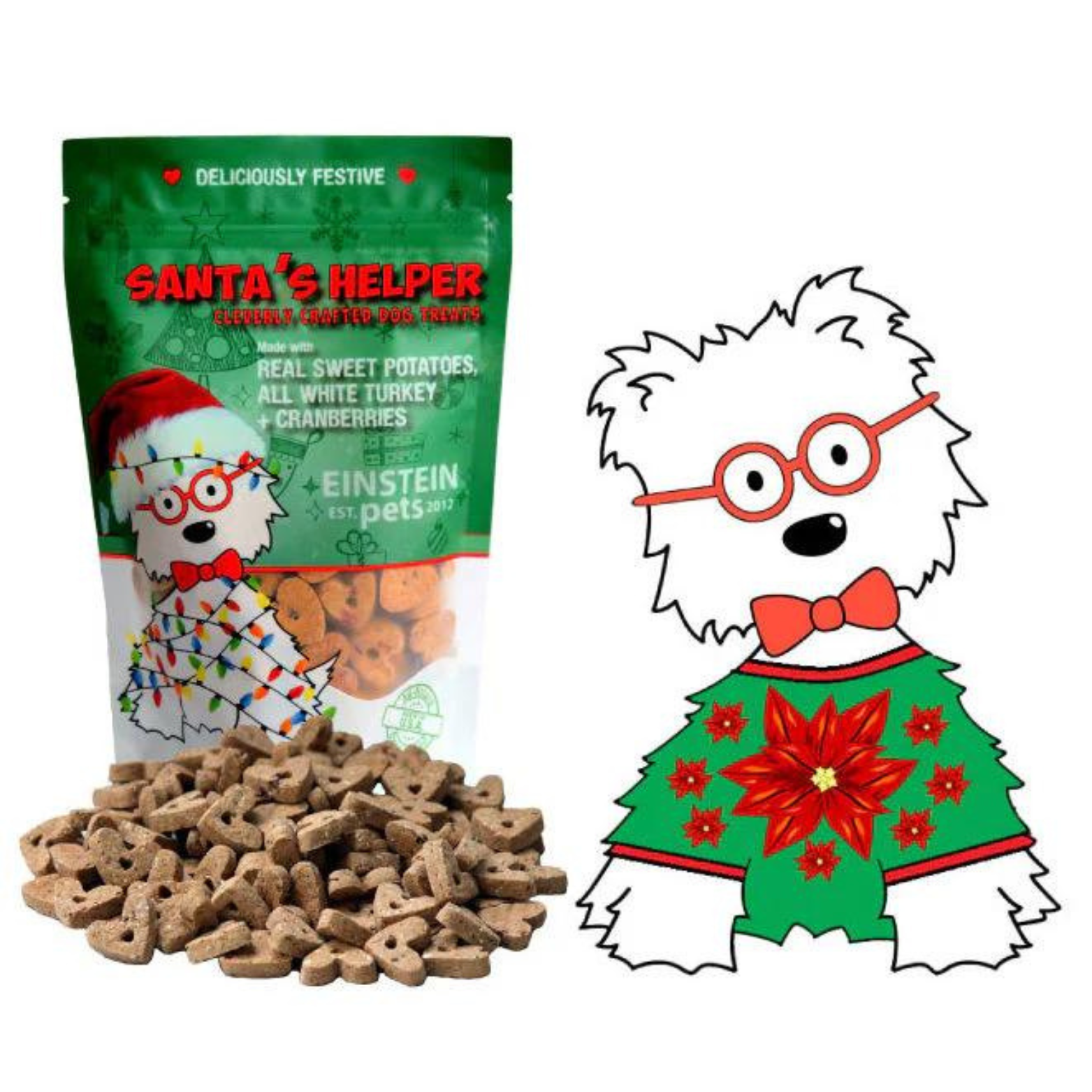 Einstein Pets Santa's Helper Stocking Stuffer Dog Treats 2 oz