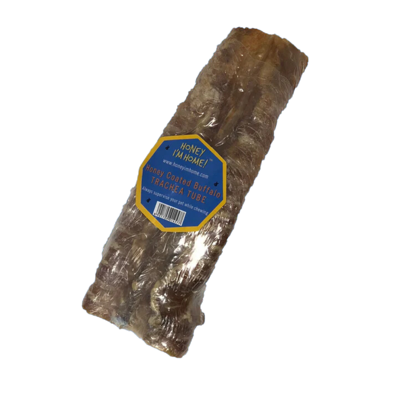 Honey I'm Home Buffalo Trachea Tubes Natural Honey Coated Chews Grain-Free Dog Treats Bulk