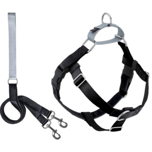 2 Hounds Design Freedom No-Pull Dog Harness With Leash Black - Mutts & Co.