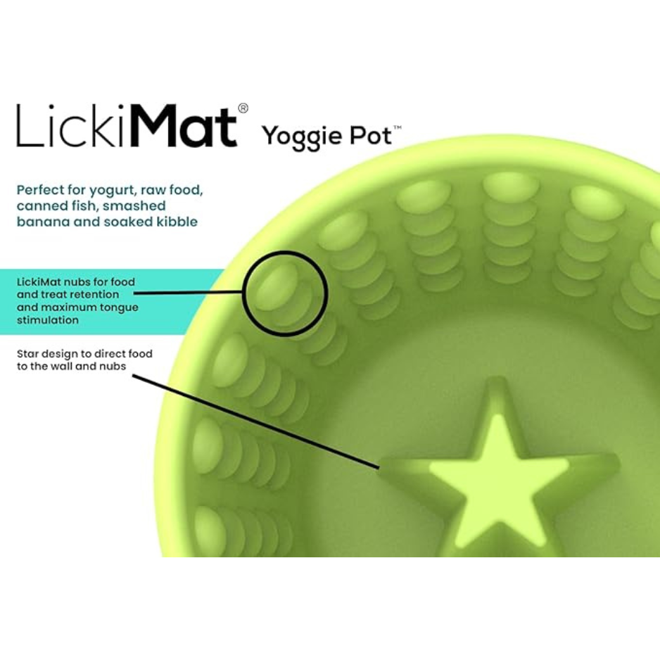 Innovative Pet Products Lickimat Yogie Mat Treat Dispenser Green for Dogs