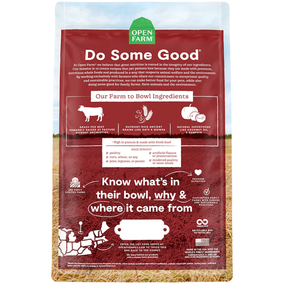 Open Farm Ancient Grains Grass-Fed Beef Dry Dog Food