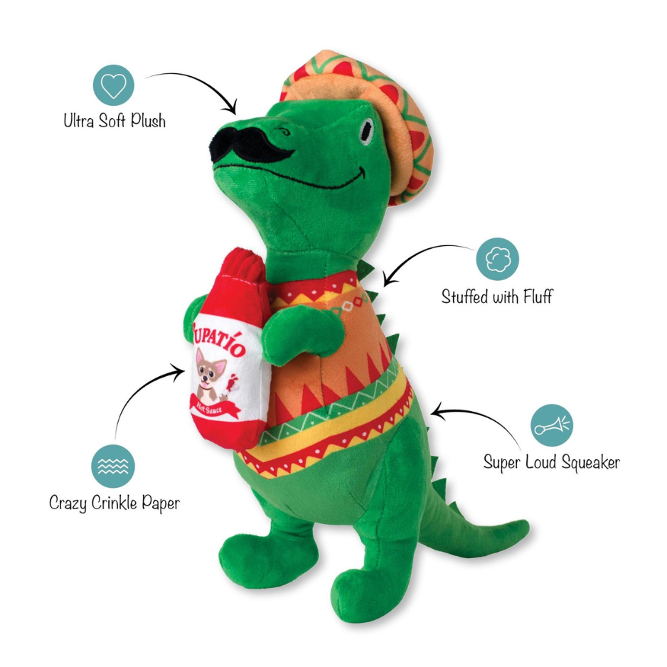 Pet Shop by Fringe Studio Fiesta Saurus Plush Dog Toy