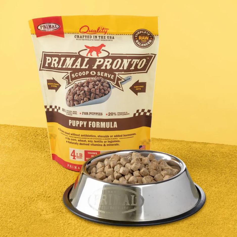 Primal Pronto Puppy Formula Raw Frozen Dog Food 4lb