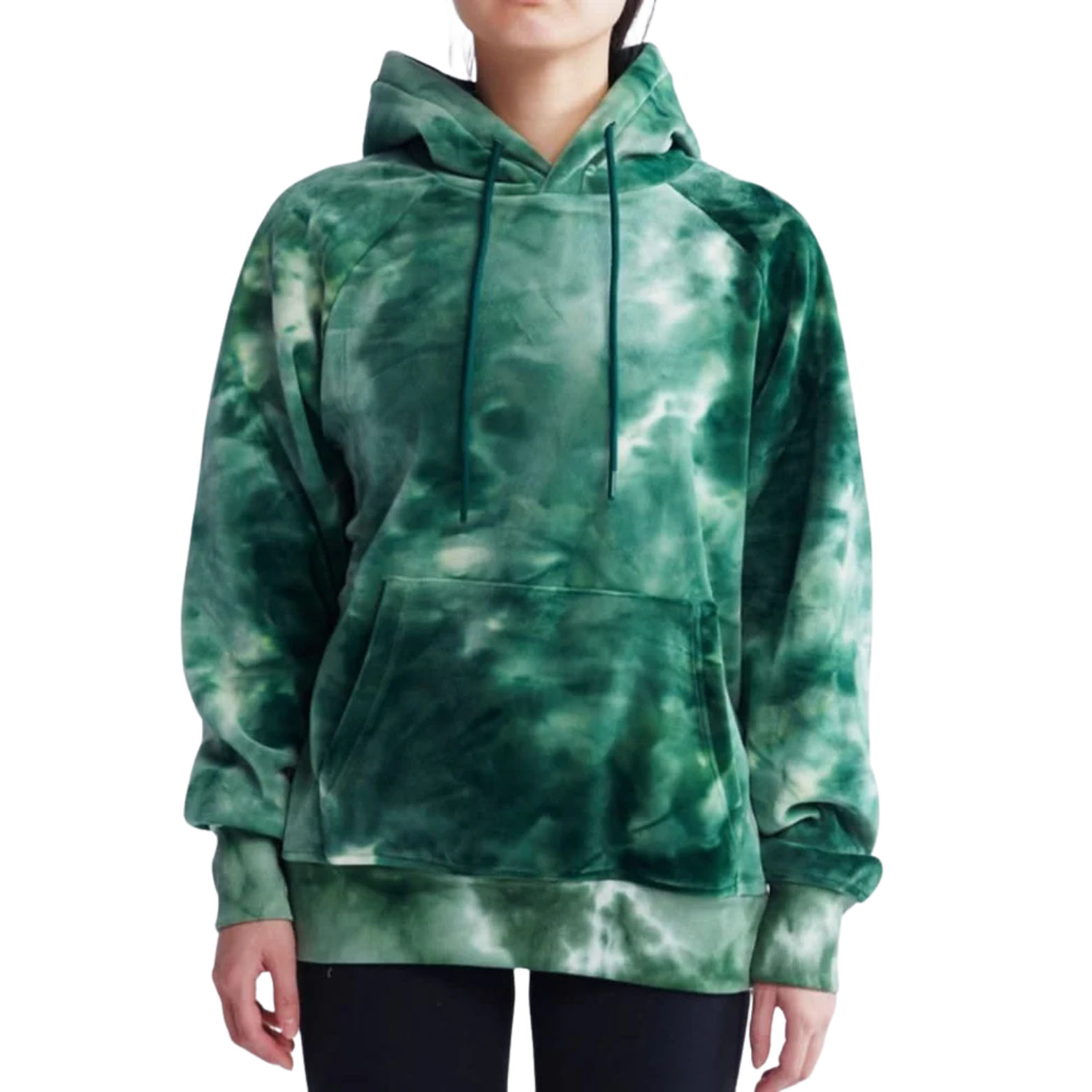 Spark Paws Velvet Human Hoodie Emerald Green