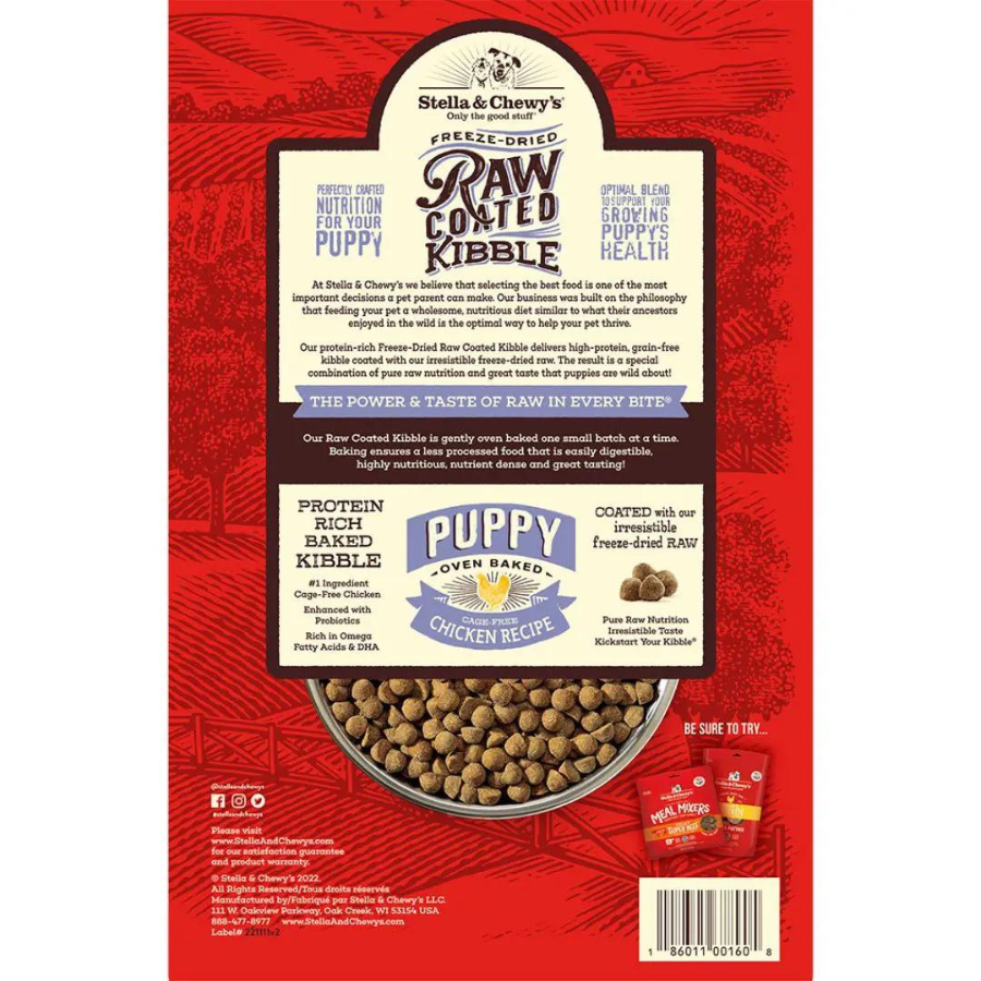 Stella & Chewy's Cage-Free Chicken Recipe Puppy Raw Coated Baked Kibble Dog Food - Mutts & Co.