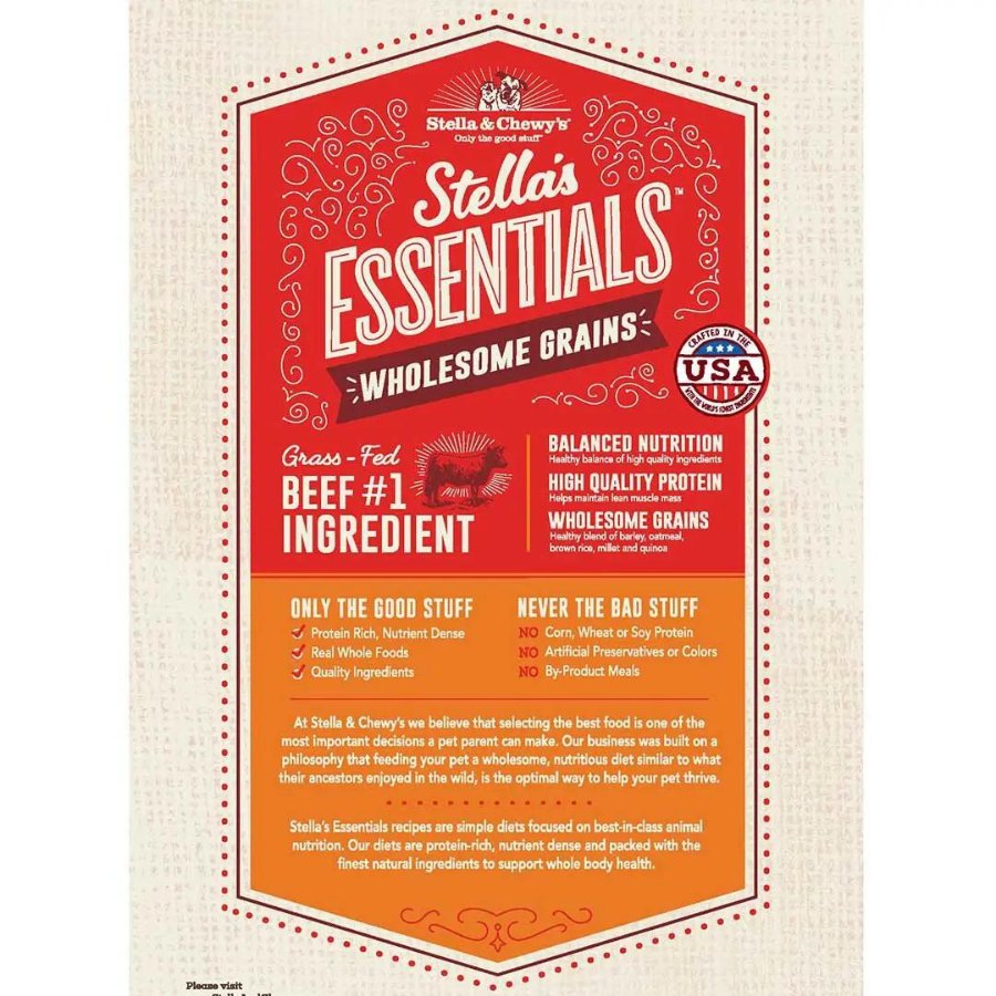 Stella & Chewy's Essentials Grass-Fed Beef & Ancient Grains Recipe Dog Food - Mutts & Co.