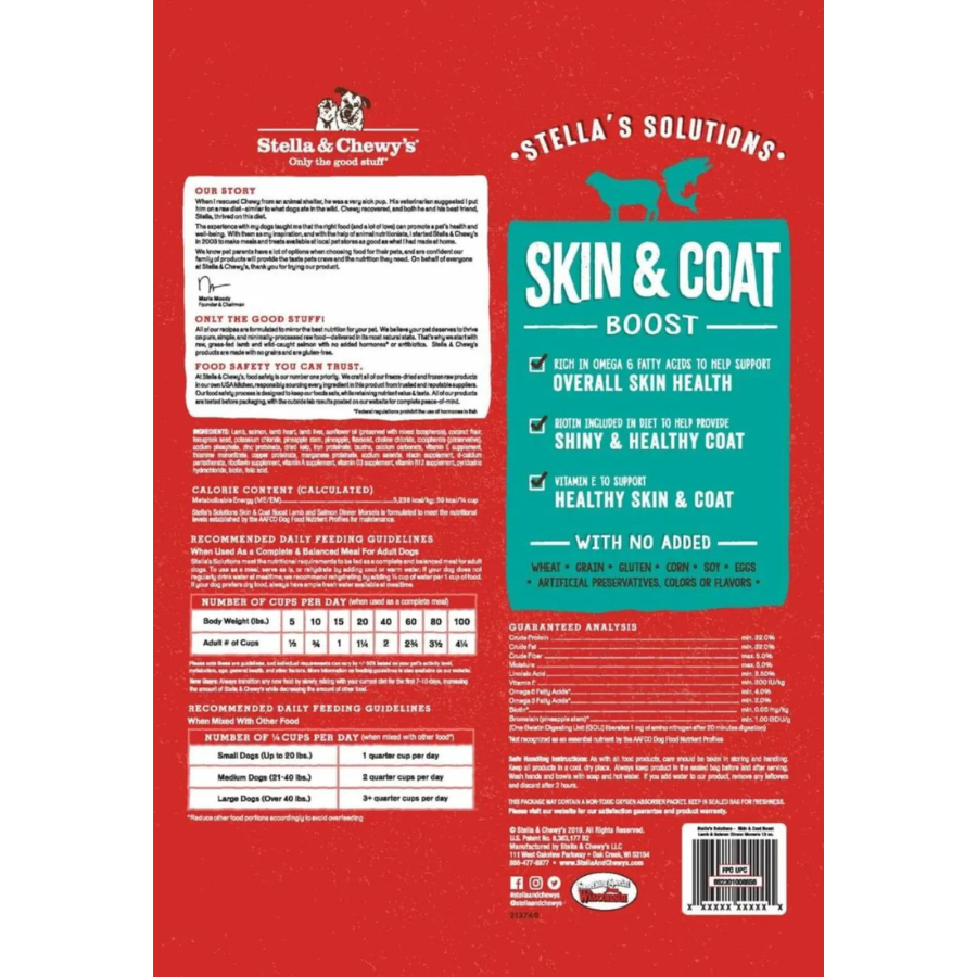 Stella & Chewy's Stella's Solutions Skin & Coat Boost Grass-Fed Lamb & Wild Caught Salmon - Mutts & Co.