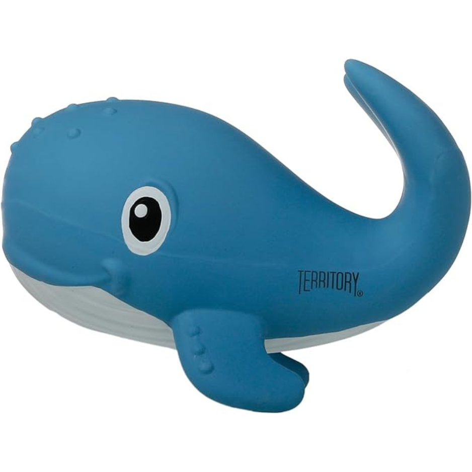 Territory Natural Rubber Whale Squeaker Dog Toy