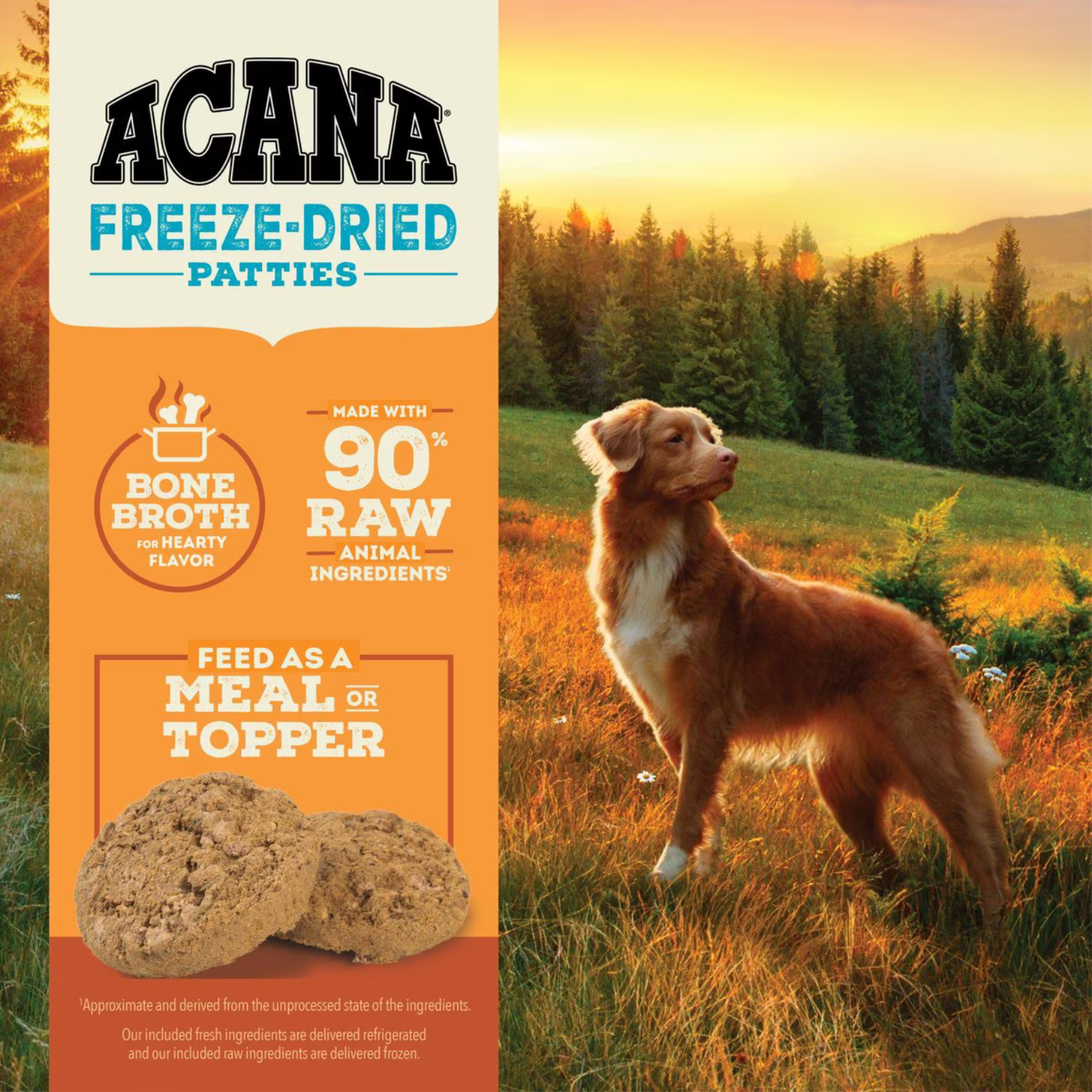 Acana Turkey Recipe Patties Grain-Free Freeze-Dried Dog Food & Topper 14-oz