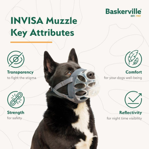 Baskerville INVISA Dog Basket Muzzle