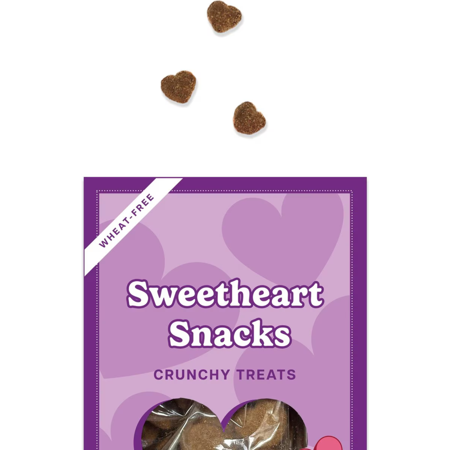 Bocce's Bakery Valentine's Crunchy Sweetheart Snacks Cat Treats, 2oz