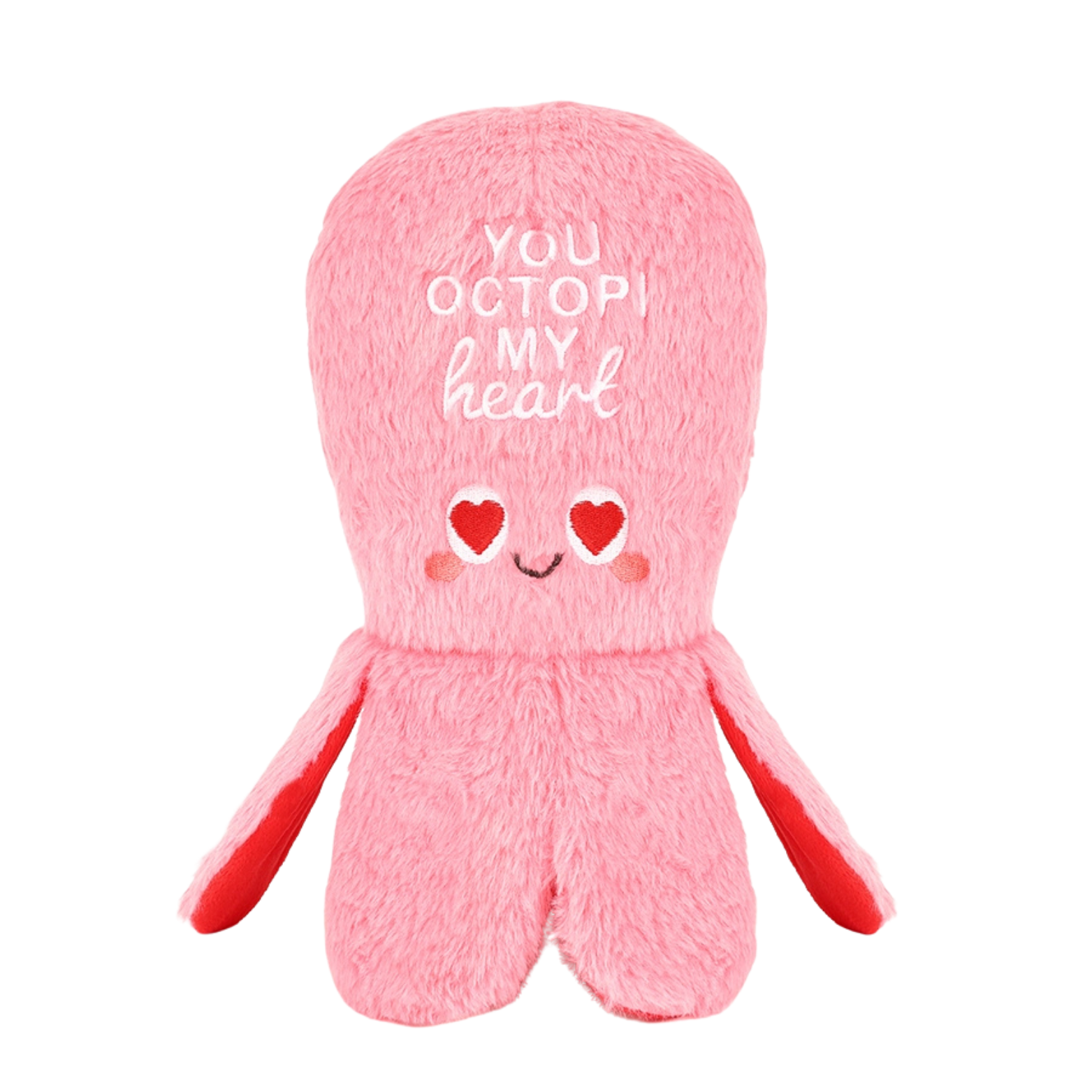 Hugsmart Pet Valentine's Woof Love You Octopi My Heart Dog Toy