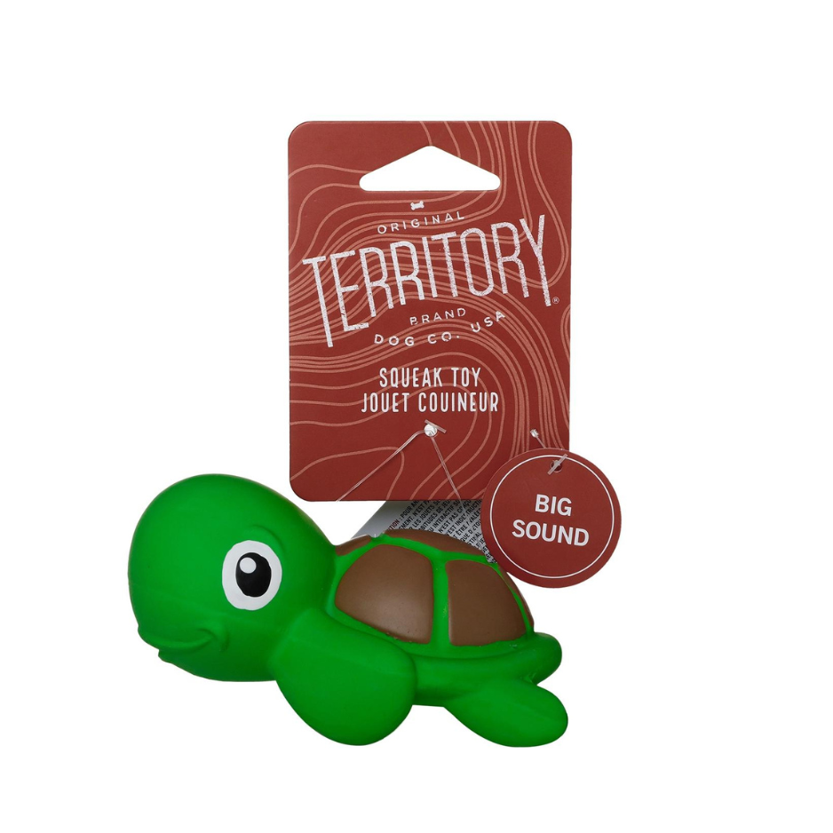 Territory Natural Rubber Turtle Squeaker Dog Toy