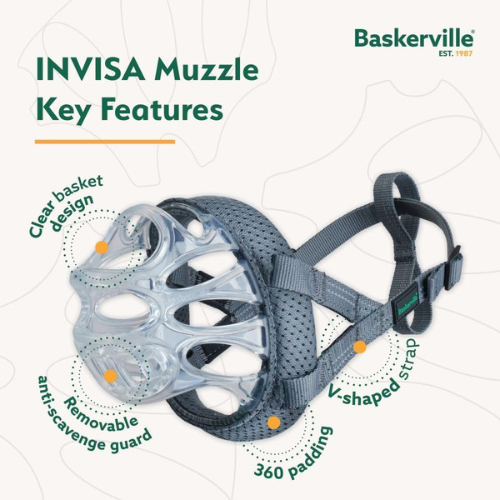 Baskerville INVISA Dog Basket Muzzle