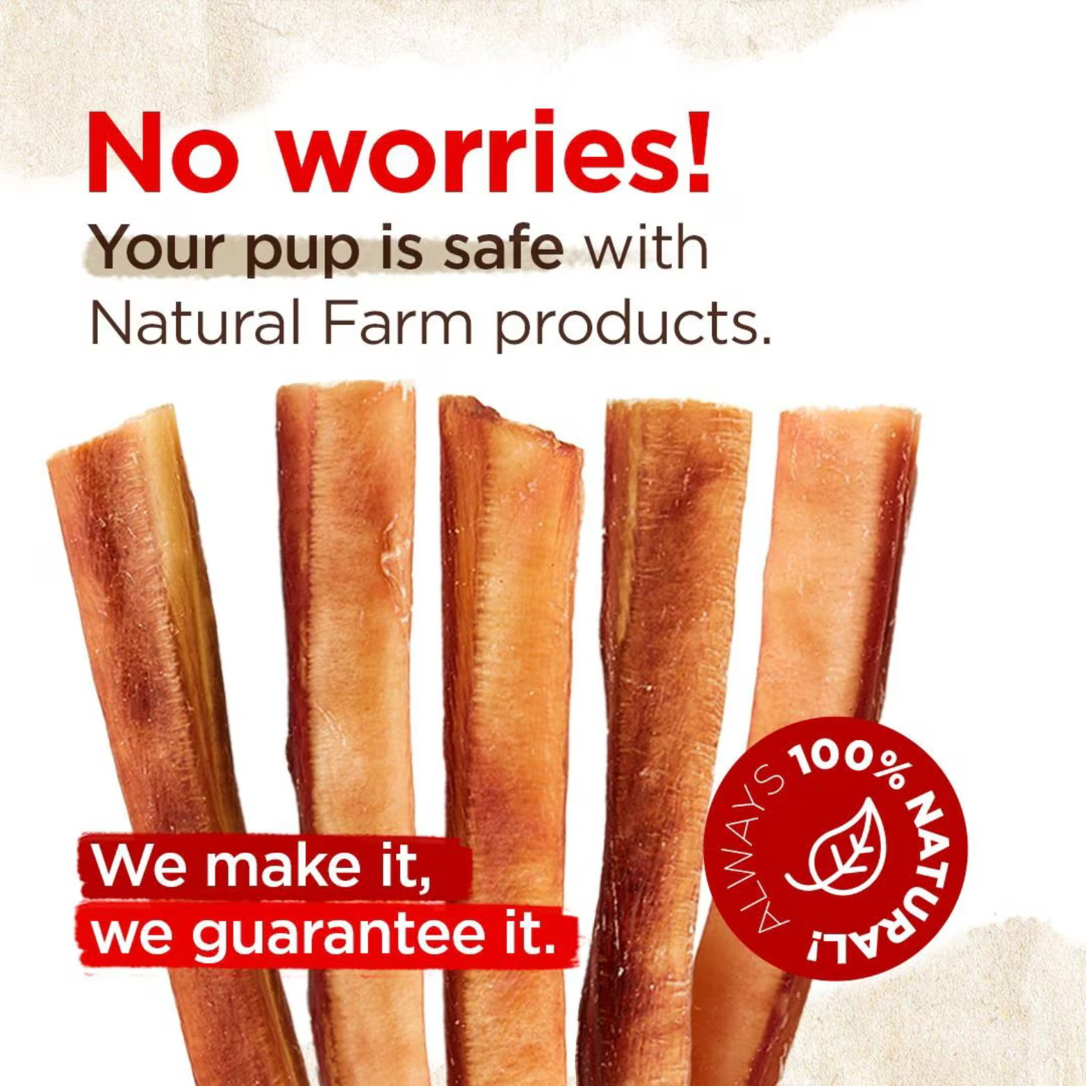 Natural Farm Odor Free Jumbo Bully Stick 6"