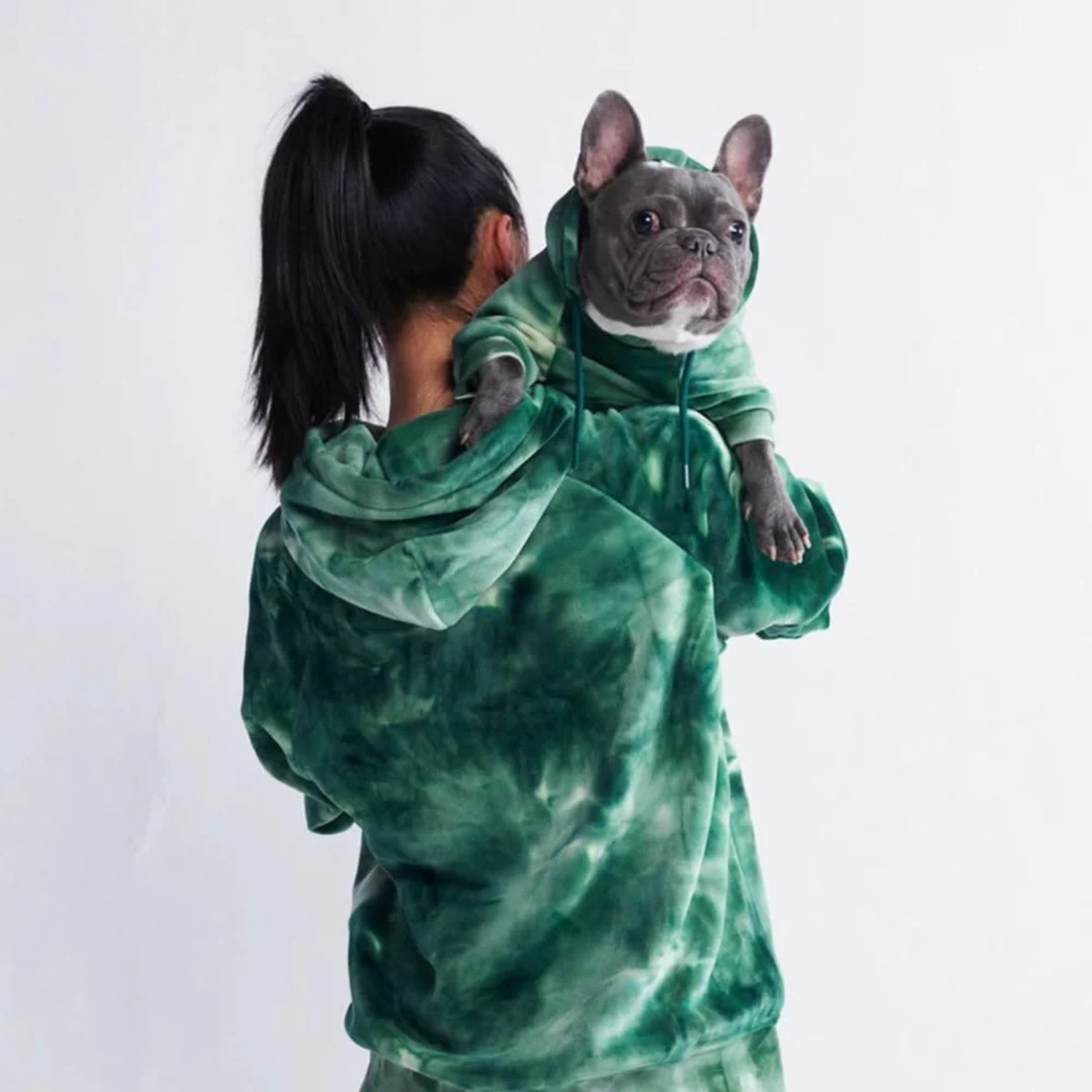 Spark Paws Velvet Human Hoodie Emerald Green