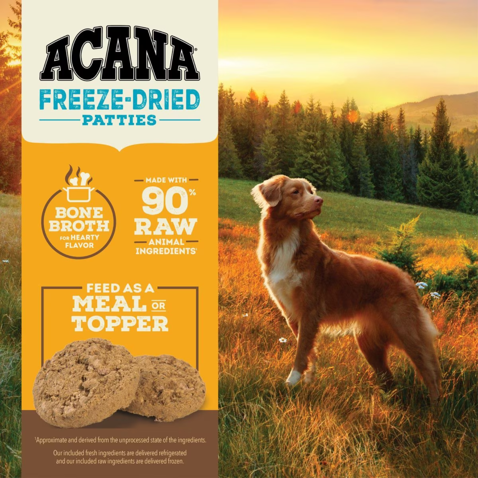 Acana Chicken Recipe Patties Grain-Free Freeze-Dried Dog Food & Topper 14-oz