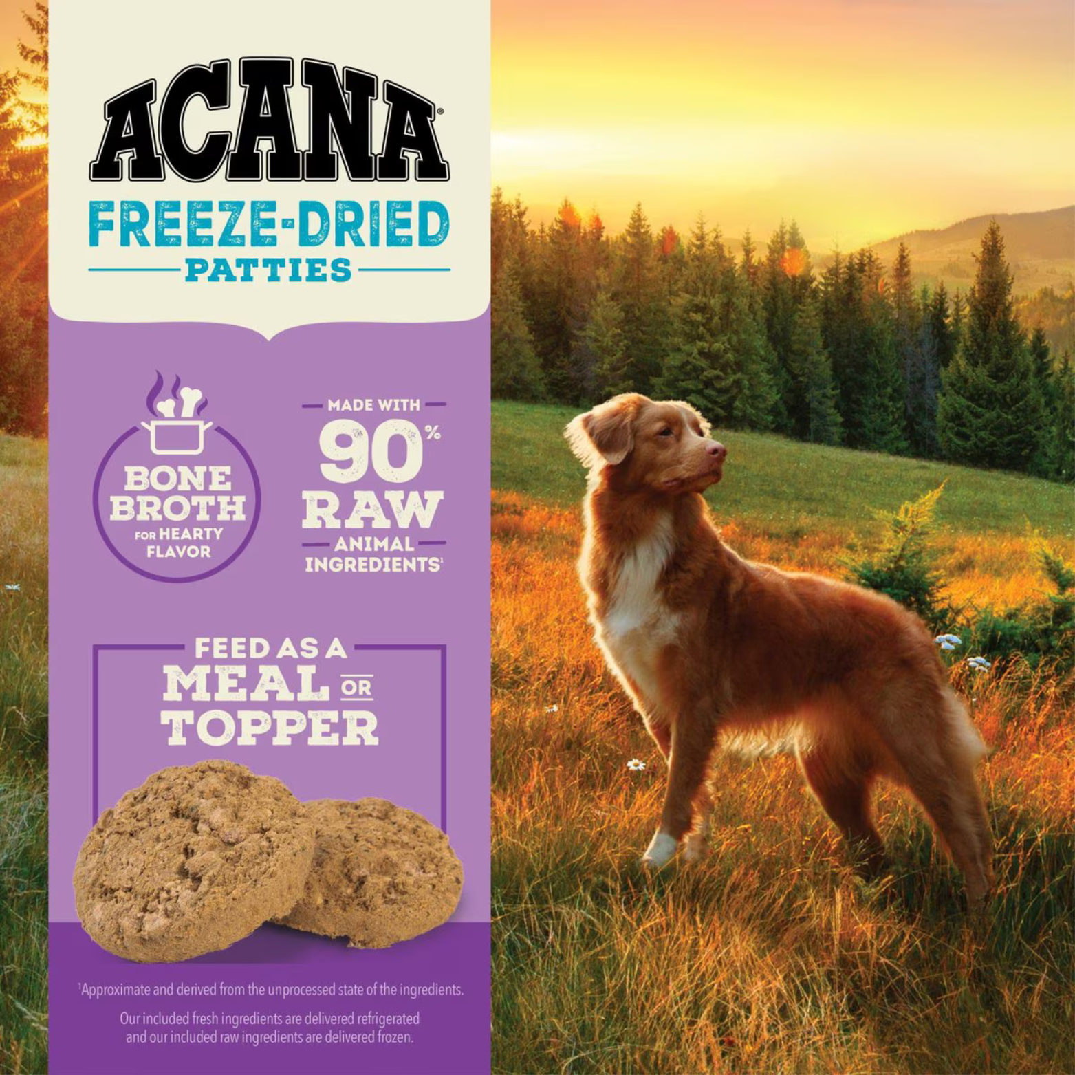 Acana Duck Recipe Patties Grain-Free Freeze-Dried Dog Food & Topper 14-oz