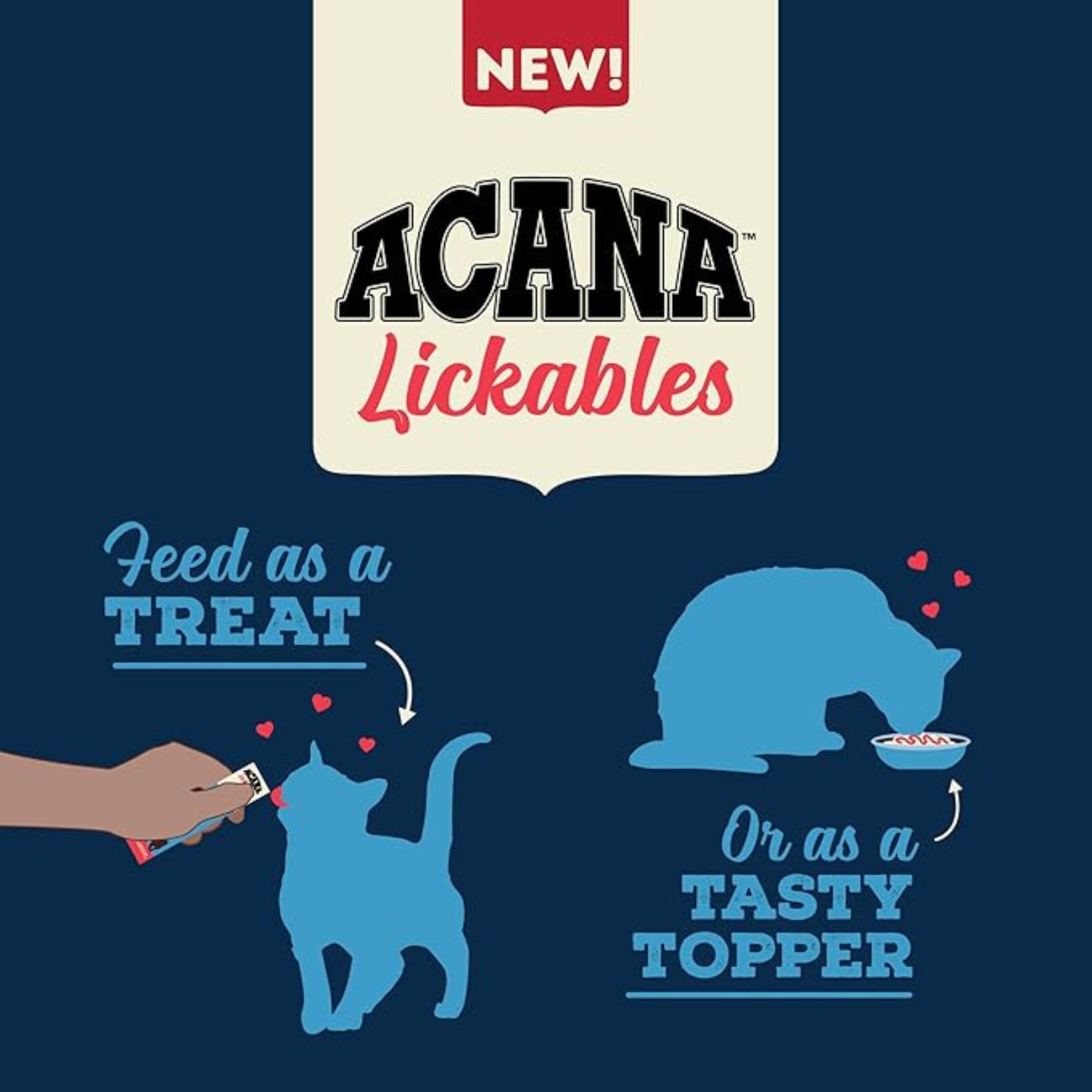 Acana Lickables Skin & Coat Chicken & Tuna Recipe Cat Treats, 2.5 oz, 5 count