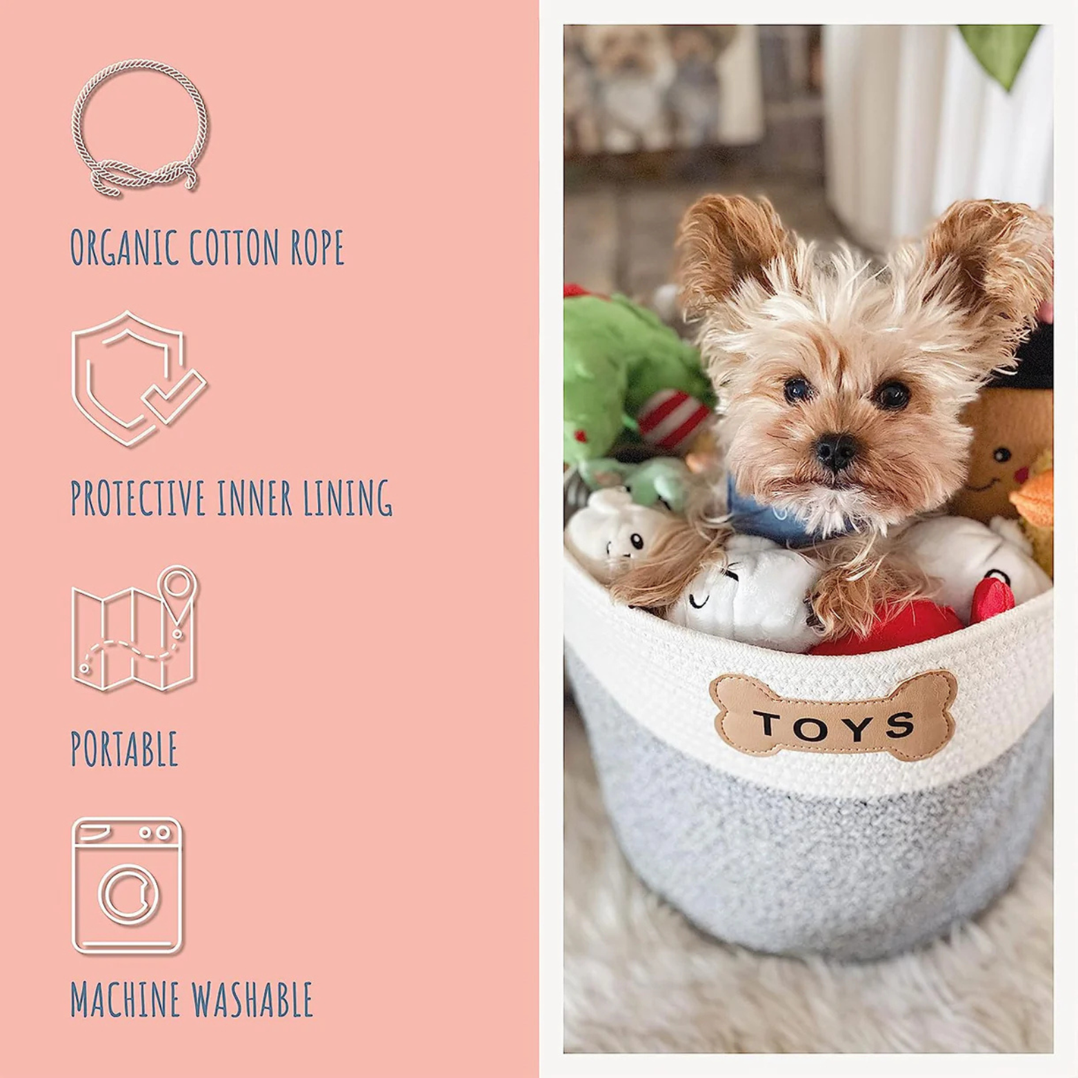 Park Life Designs Naples Pet Toy Basket