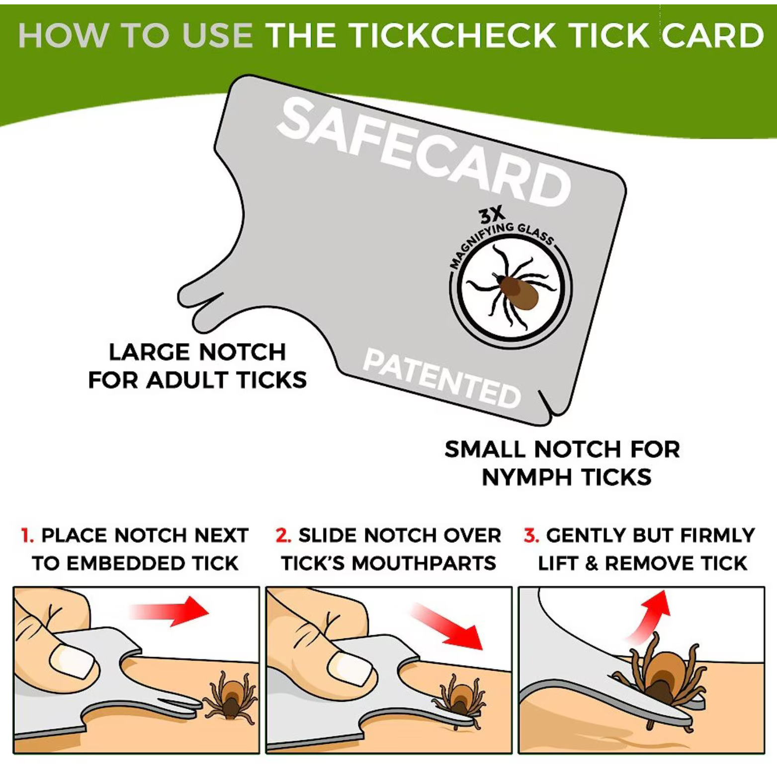 TickCheck Wallet Sized Tick Removal Card