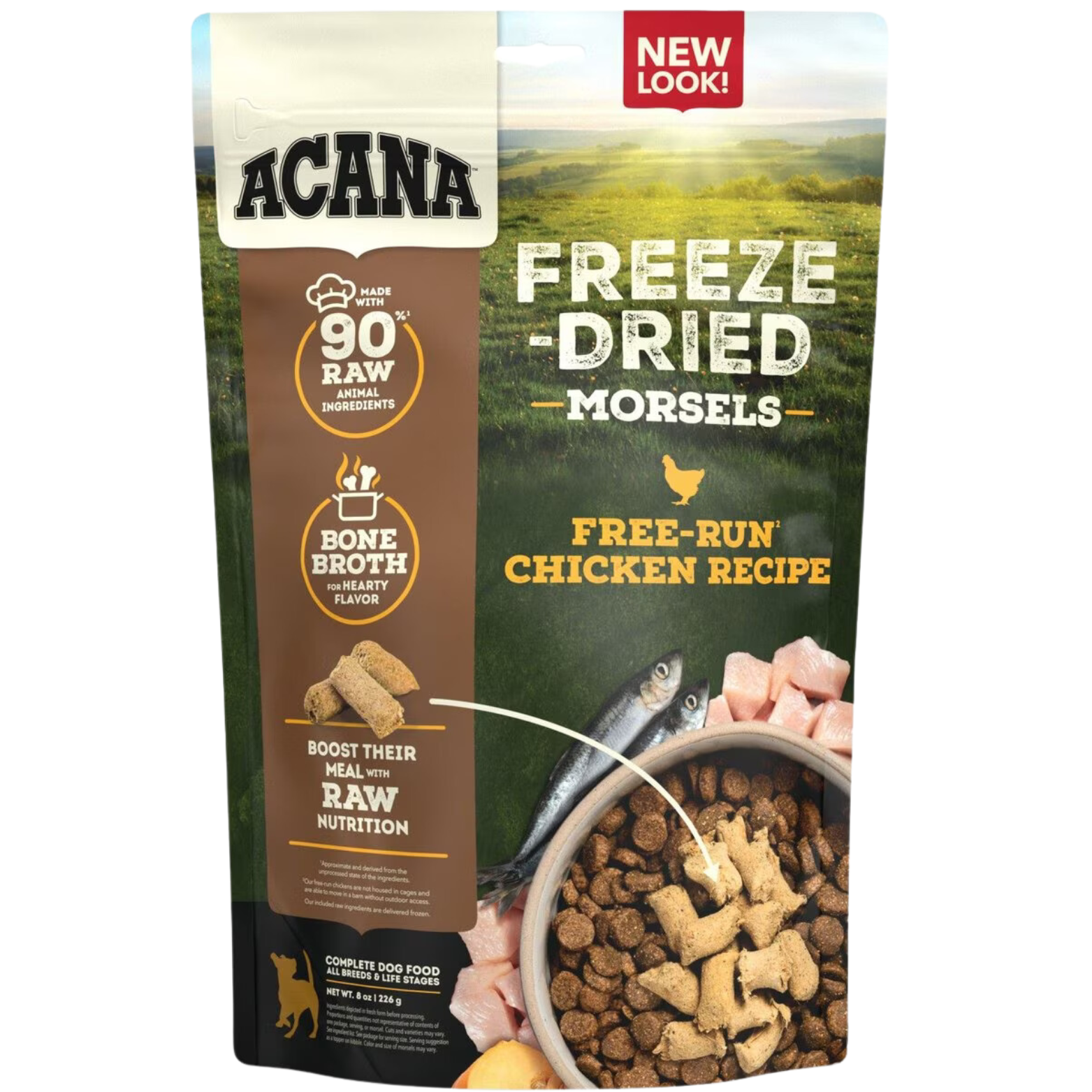 Acana Chicken Recipe Morsels Grain-Free Freeze-Dried Dog Food & Topper 8-oz