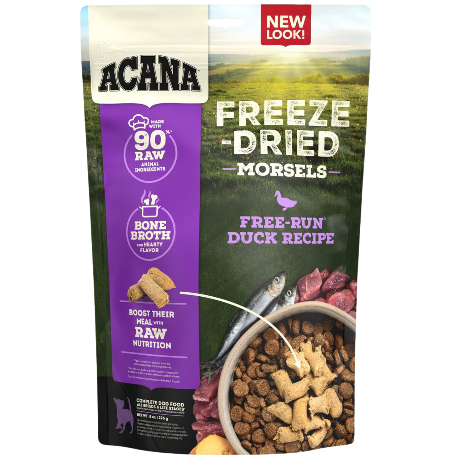 Acana Duck Recipe Morsels Grain-Free Freeze-Dried Dog Food & Topper 8-oz