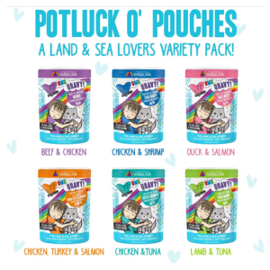 Weruva BFF OMG Potluck O' Pouches Variety Pack Canned Cat Food