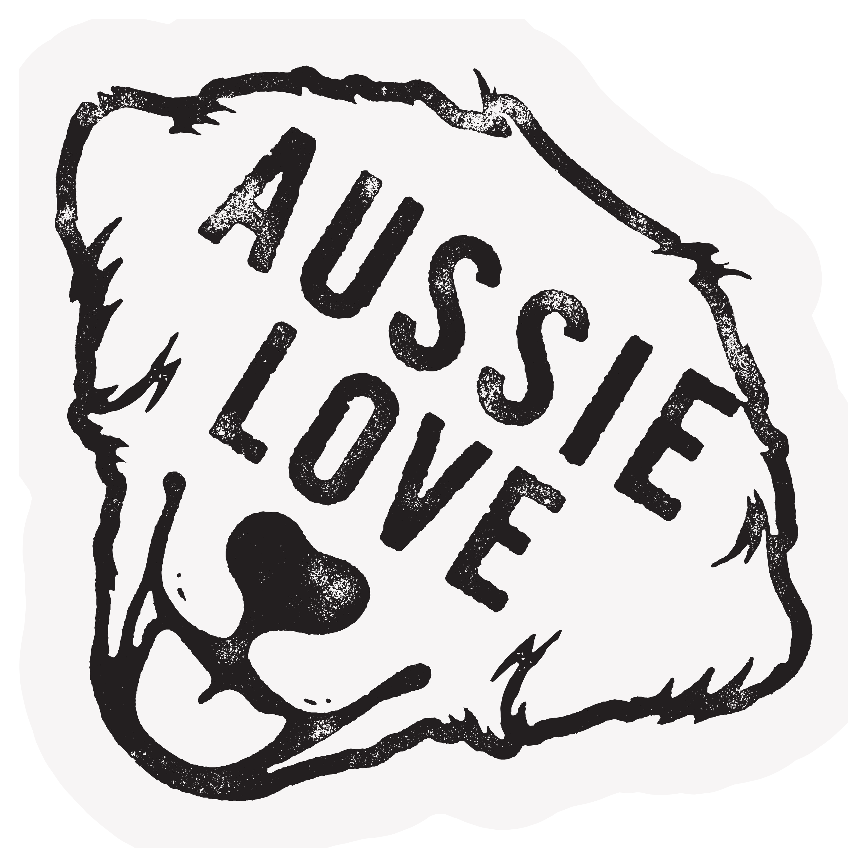 The Pet Foundry Aussie Love Vinyl Sticker