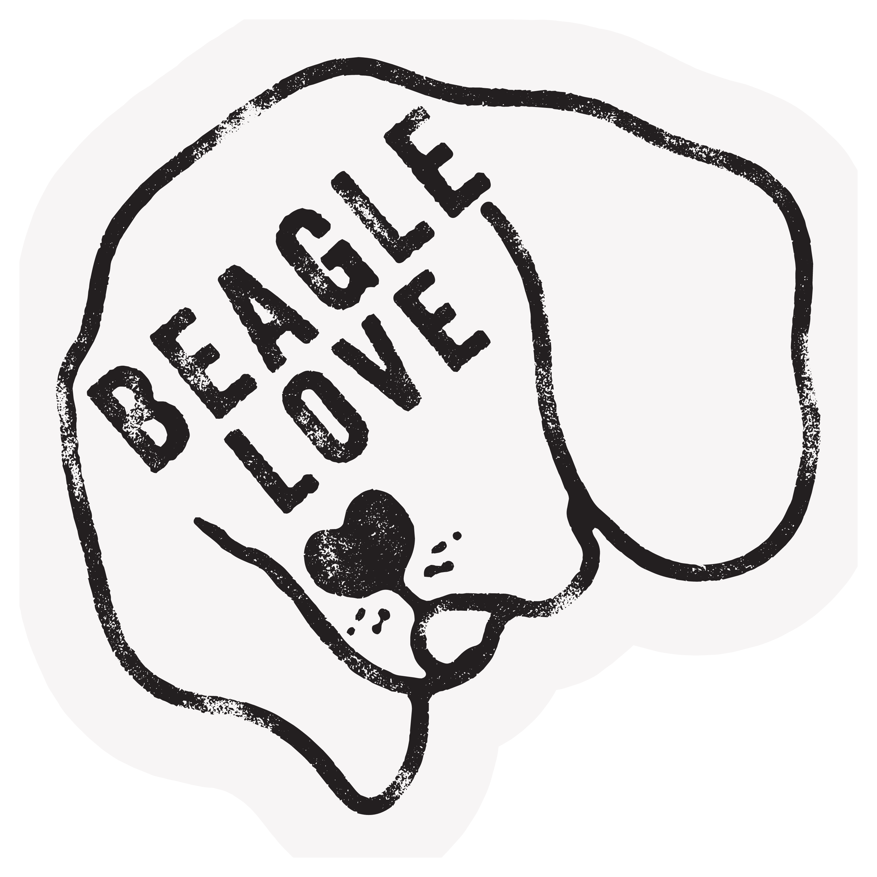 The Pet Foundry Beagle Love Vinyl Sticker