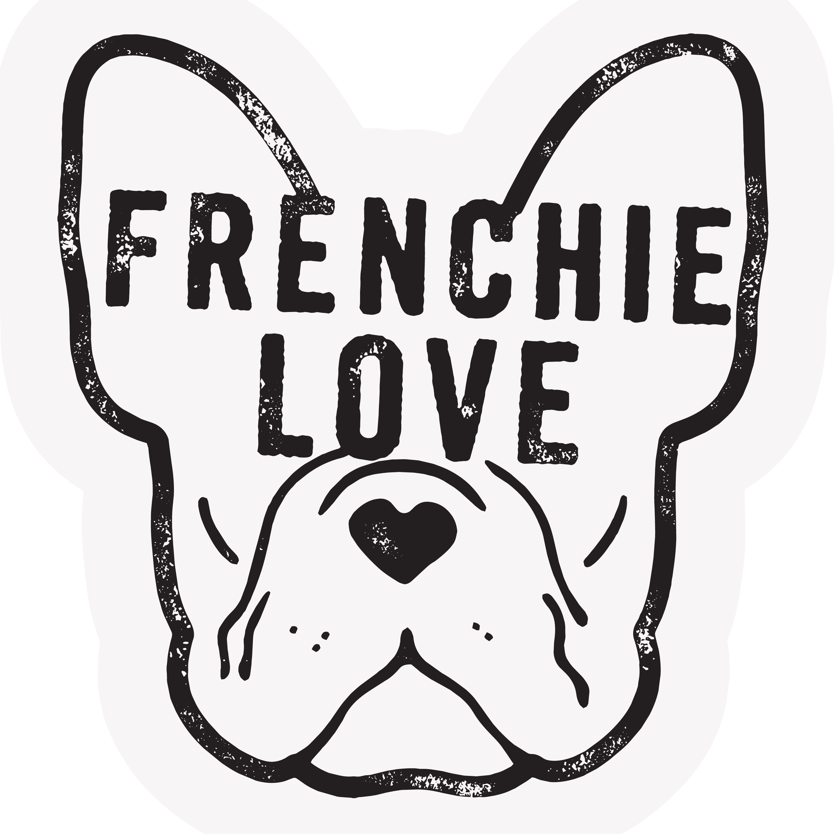 The Pet Foundry Frenchie Love Vinyl Sticker