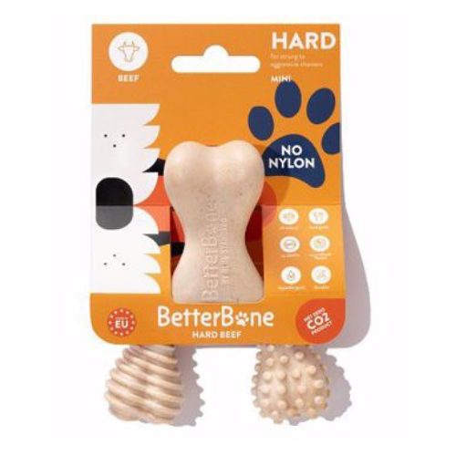 BetterBone Hard Density All-Natural Dog Toy Beef