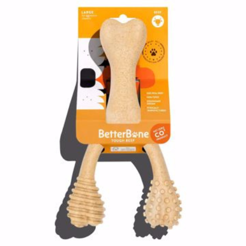 BetterBone Hard Density All-Natural Dog Toy Beef