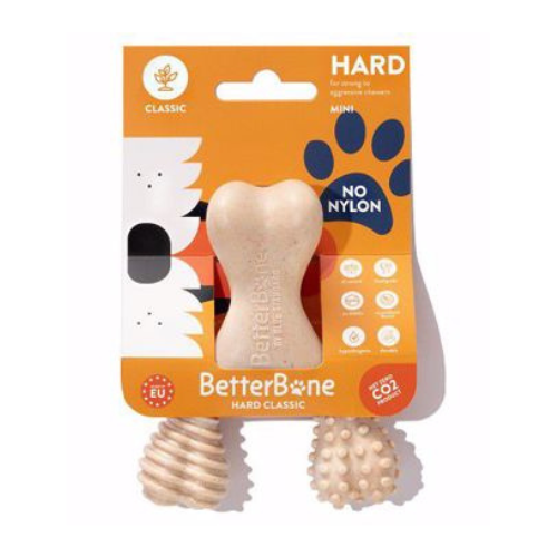 BetterBone Hard Density All-Natural Dog Toy Classic-Hypoallergenic