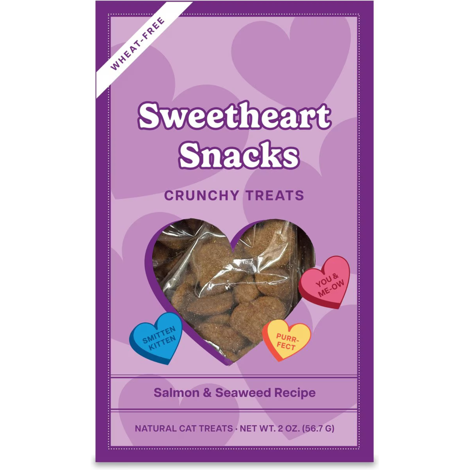 Bocce's Bakery Valentine's Crunchy Sweetheart Snacks Cat Treats, 2oz