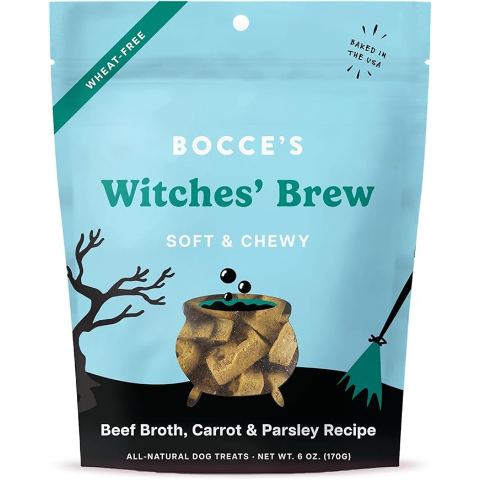 Bocce's Bakery Witches Brew Carrot & Beef Flavor Soft & Chewy Dog Treats, 6 oz