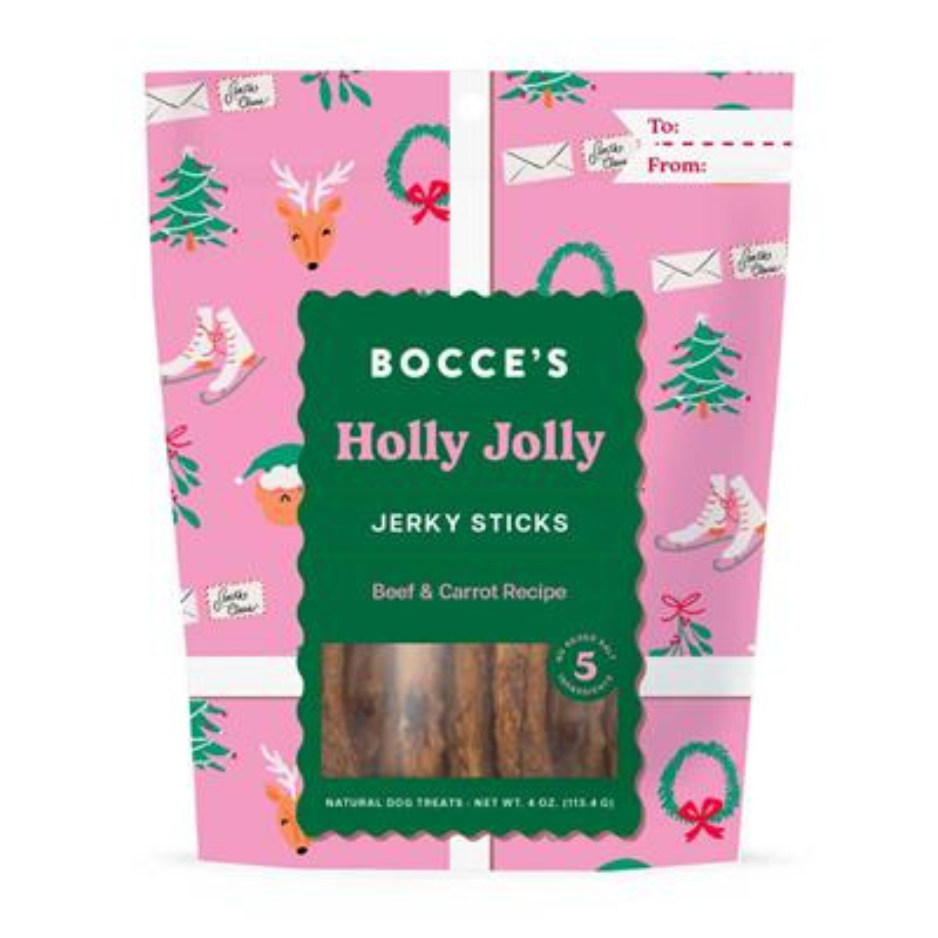 Bocce's Holly Jolly Jerky Sticks Dog Treats