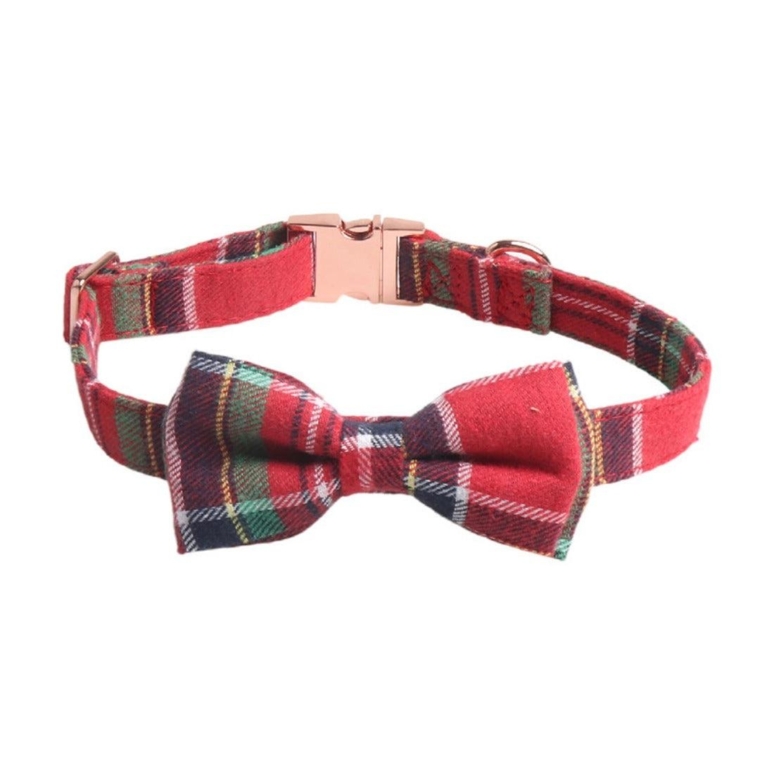 Cheerhunting Christmoo - Christmas Pet Collar Red, Bowtie