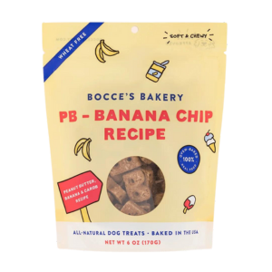 Bocce's Bakery Soft & Chewy Summertime PB-Banana Chip Dog Treats, 6 oz - Mutts & Co.