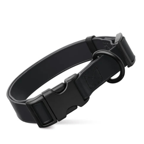 Dogline Biothane Waterproof Dog Collar with Quick Release Buckle Black