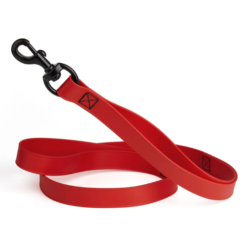 Dogline Biothane Waterproof Multi-Handle Dog 6' Lead Red