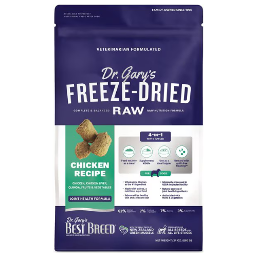 Dr. Gary's Best Breed Chicken Recipe High-Protein Adult Raw Freeze-Dried Dog Food