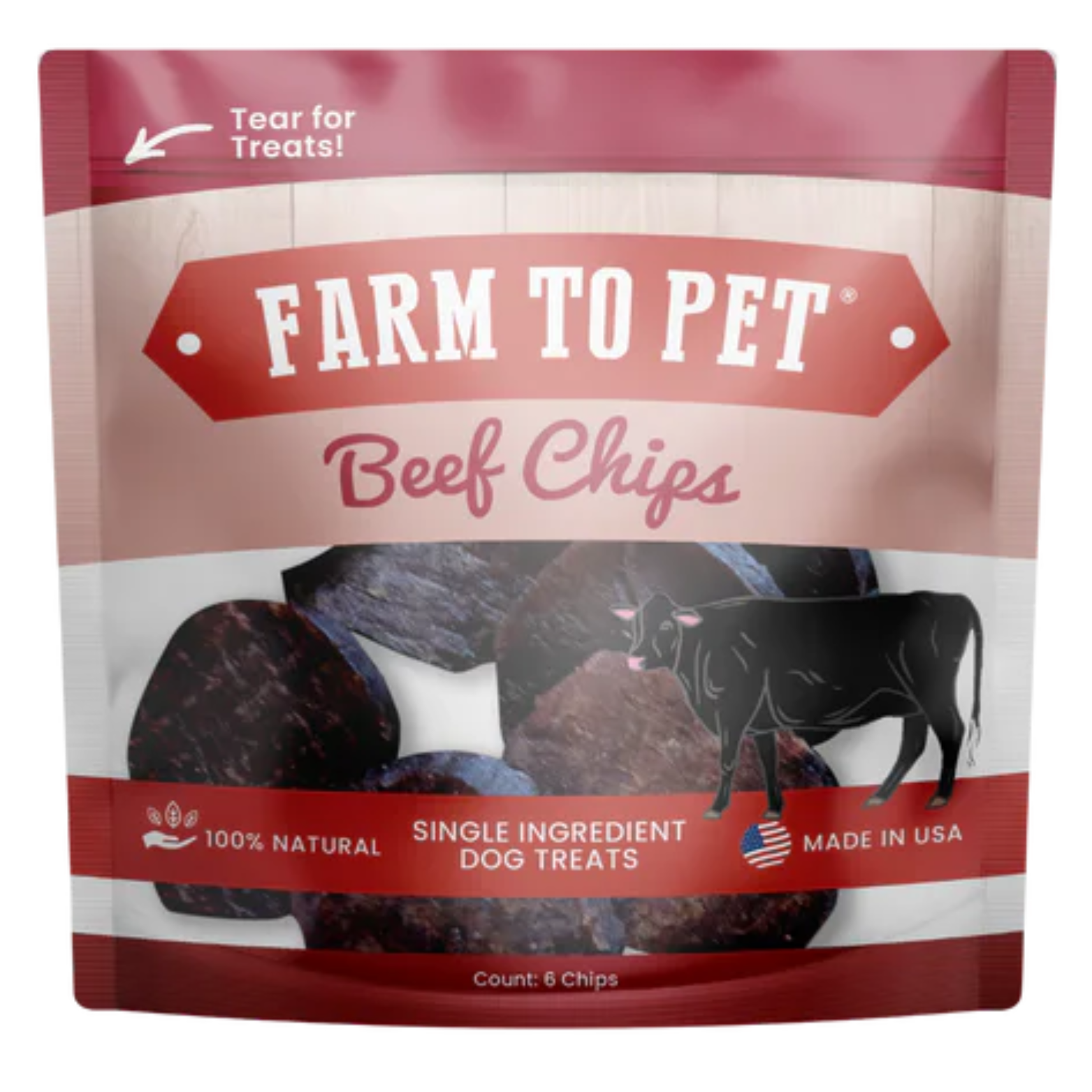 Farm To Pet Beef Chips Snack Pack Dog Treats