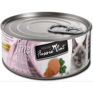 Fussie Cat Fine Dining Mousse Mackerel With Pumpkin Wet Cat Food, 2.47-oz - Mutts & Co.