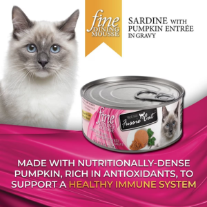 Fussie Cat Fine Dining Mousse Sardine With Pumpkin Wet Cat Food, 2.47-oz - Mutts & Co.