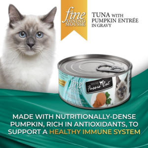 Fussie Cat Fine Dining Mousse Tuna With Pumpkin Wet Cat Food, 2.47-oz - Mutts & Co.