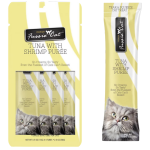 Fussie Cat Tuna With Shrimp Puree Cat Treats, 2 oz - Mutts & Co.