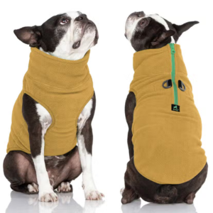 Gooby Half Zip-Up Fleece Vest Sand - Mutts & Co.