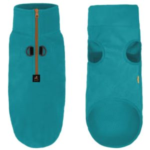 Gooby Half Zip-Up Fleece Vest Turquoise - Mutts & Co.